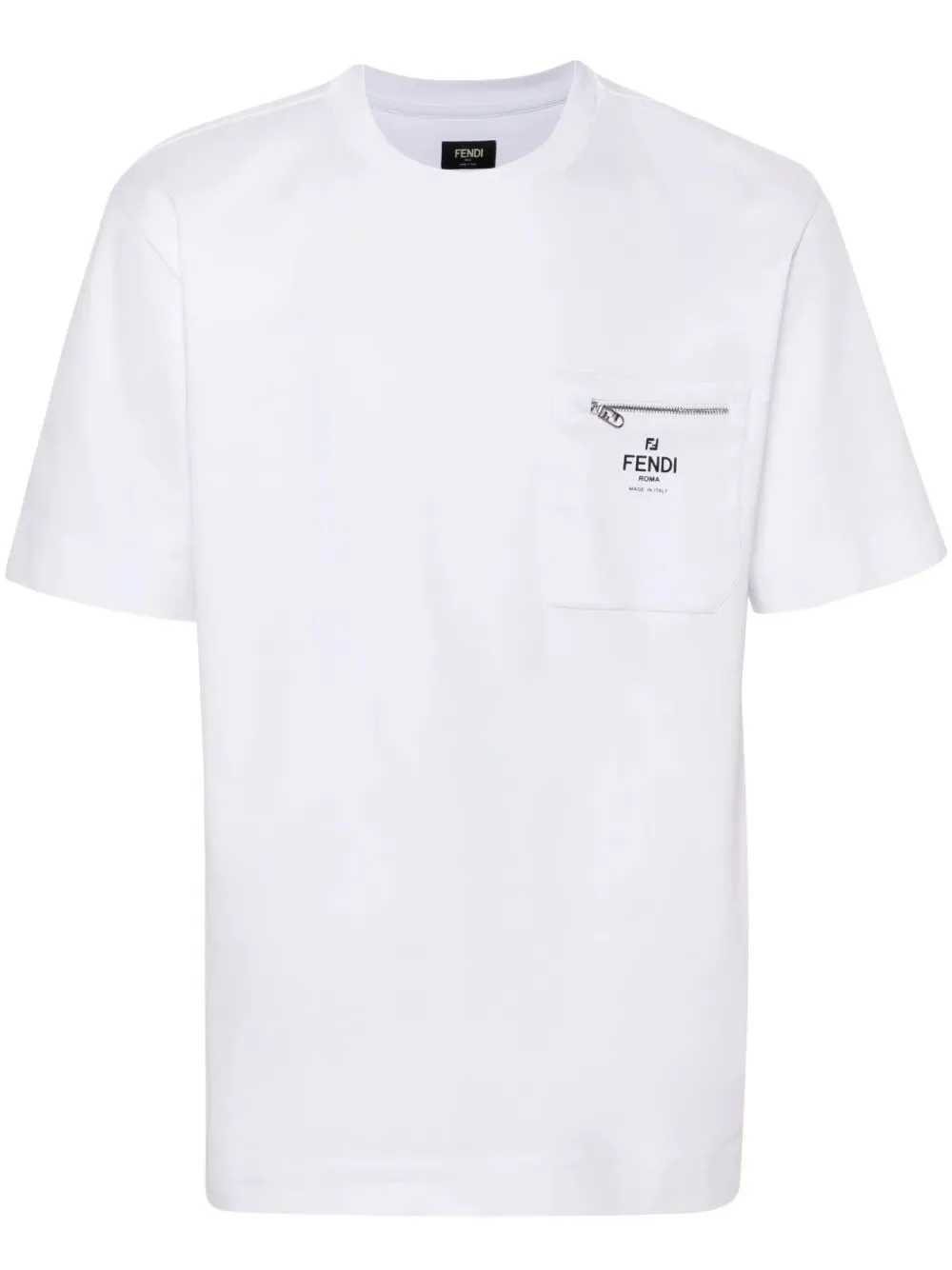 T-SHIRT FENDI ROMA IN COTONE CON DETTAGLIO ZIP