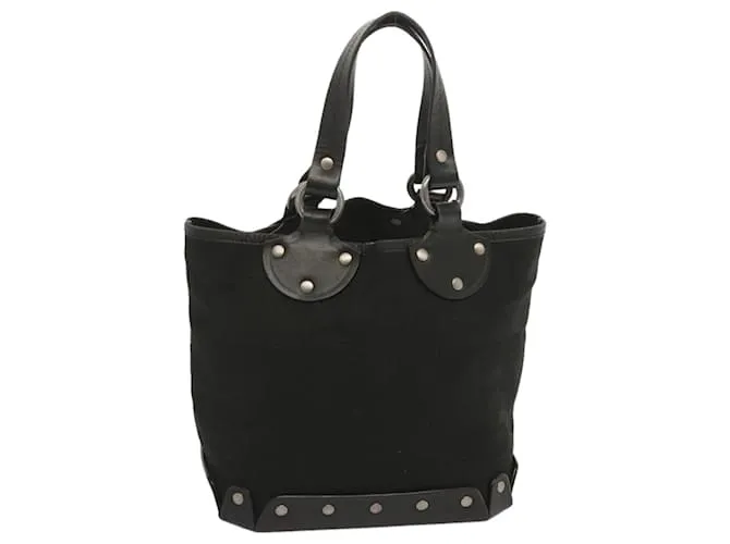 BALLY Borsa a mano Tela Nera Auth hk1147 Nero