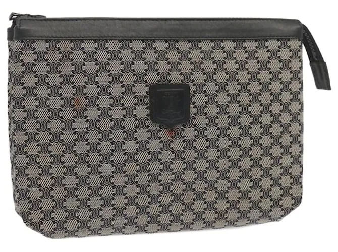 Céline CELINE Pochette in tela macadam Navy Auth 69236 Blu navy