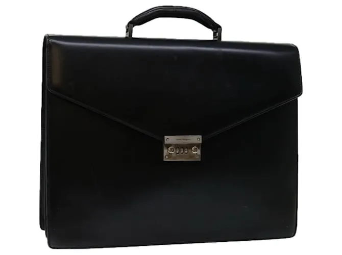 Salvatore Ferragamo Borsa A Mano Pelle Nera Auth bs12652 Nero