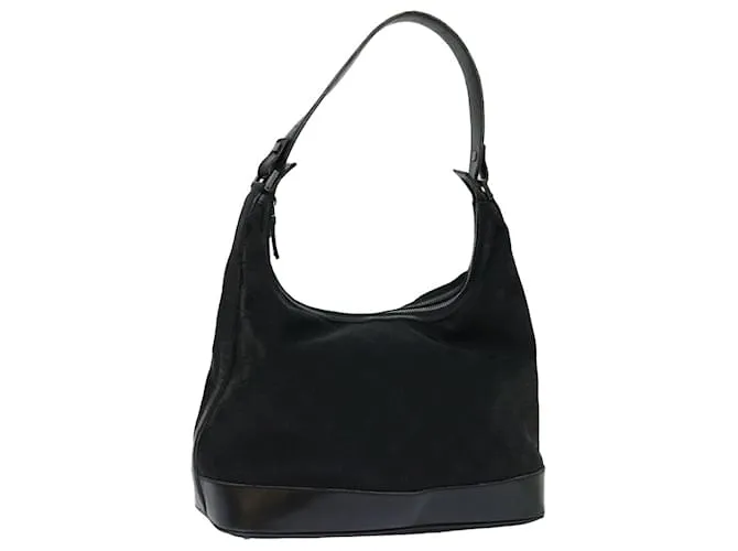 Salvatore Ferragamo Borsa A Spalla Tela Nera Auth 70678 Nero