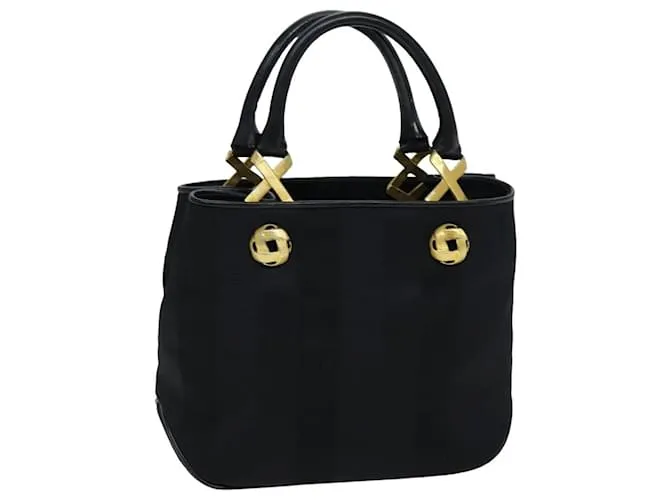 Salvatore Ferragamo Borsa a mano Tela Nera Auth 76098 Nero