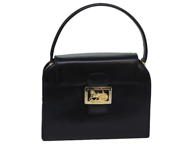 Céline Borsa a mano in pelle nera CELINE Auth 81636 Nero