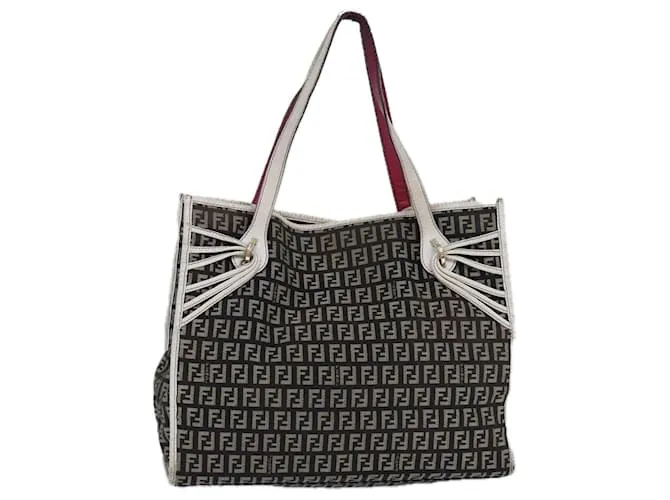 Borsa tote in tela Zucchino FENDI marrone oro Auth 84553 D'oro