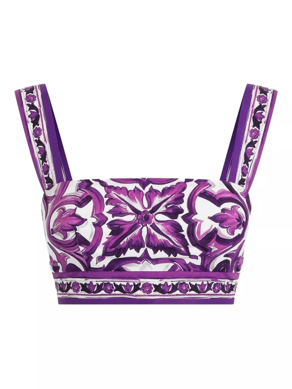 Top stampa maiolica in cotone di Dolce & gabbana