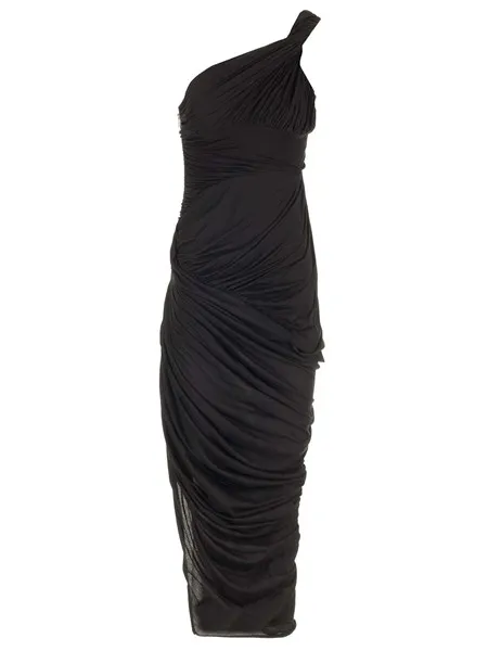 Rick Owens Donna Abito midi in jersey drappeggiato