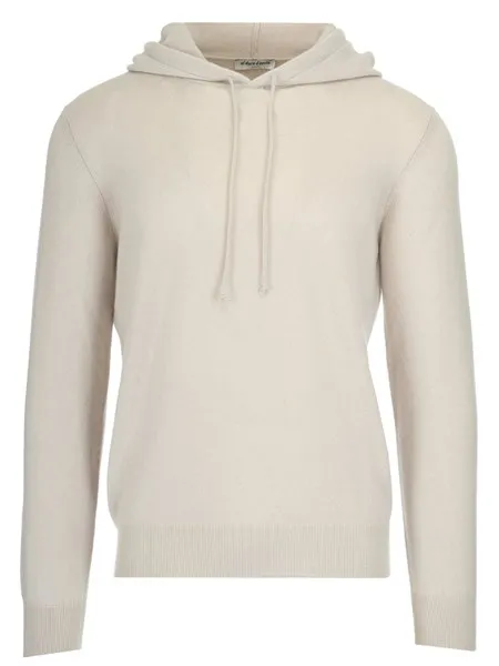 Al Duca D'aosta Uomo Felpa con cappuccio panna