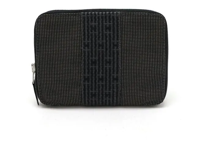 Aline Portafoglio in tela Herline di Hermès Grigio