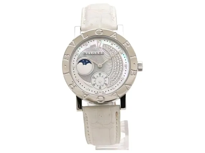 Orologio automatico Bvlgari Bulgari Bulgari Moonphase in madreperla BB38SLMP Argento