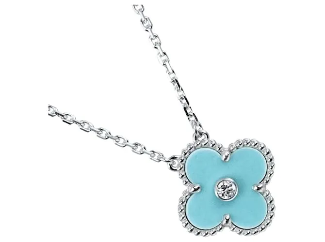 Collana in diamante Vintage Alhambra Au750 di Van Cleef & Arpels Edizione Limitata Argento