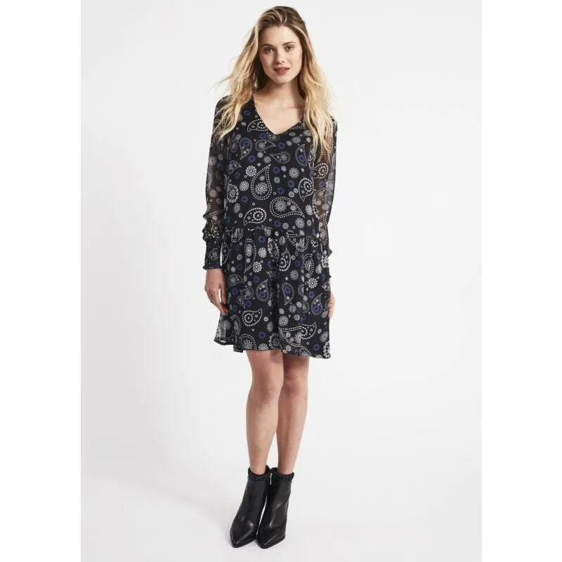 Abito fluido in chiffon stampato