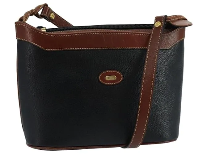 BALLY Borsa a Spalla in Pelle Nera e Oro Auth ti2413 Nero D'oro