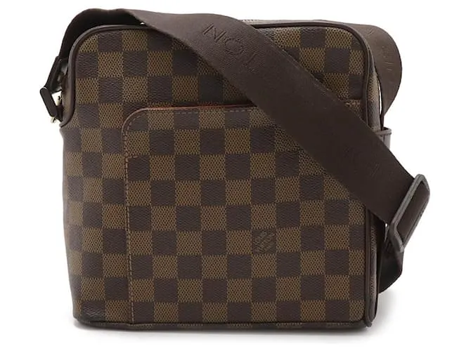 Borsa a spalla Louis Vuitton Damier Olav PM N41442 Marrone