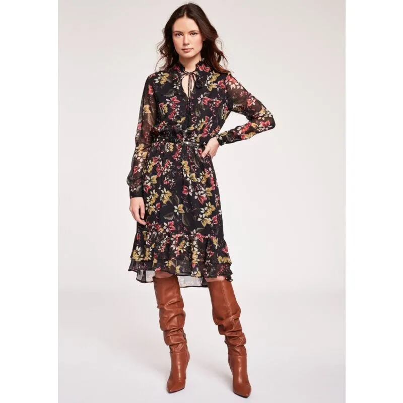 Abito midi con balze