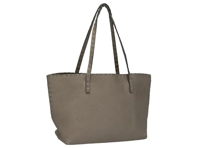 Borsa a mano FENDI Celeria in pelle argento autentica ep7070