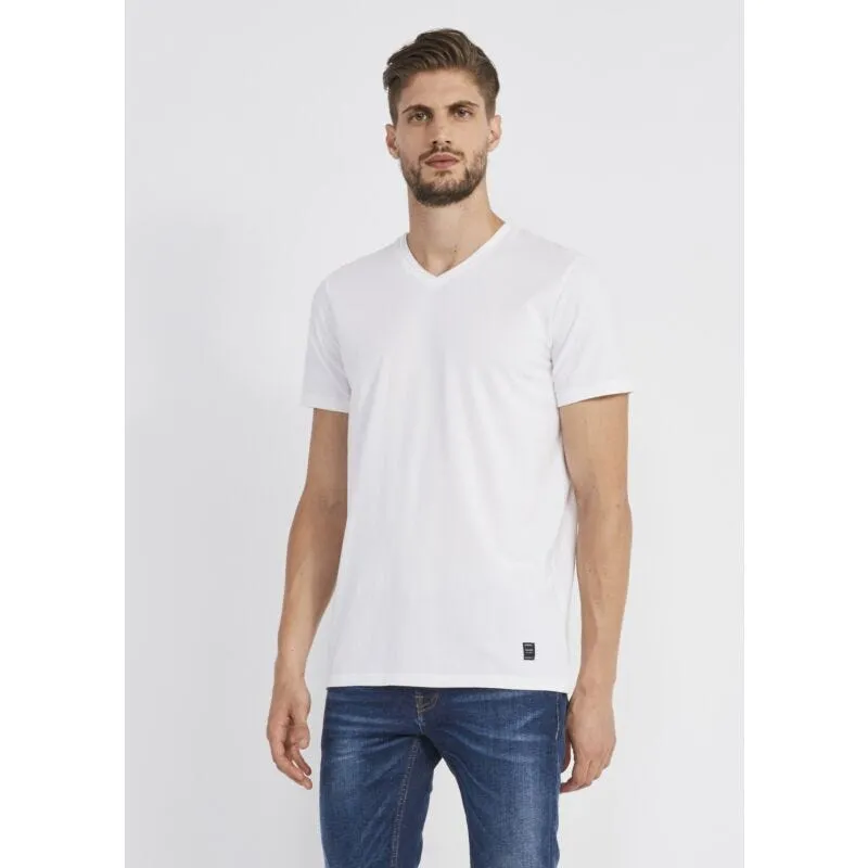 T-shirt stretch con scollo a V