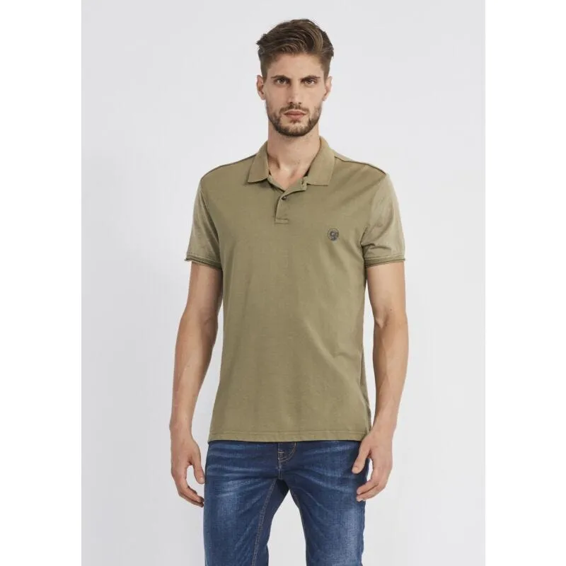 T-shirt polo in cotone fiammato