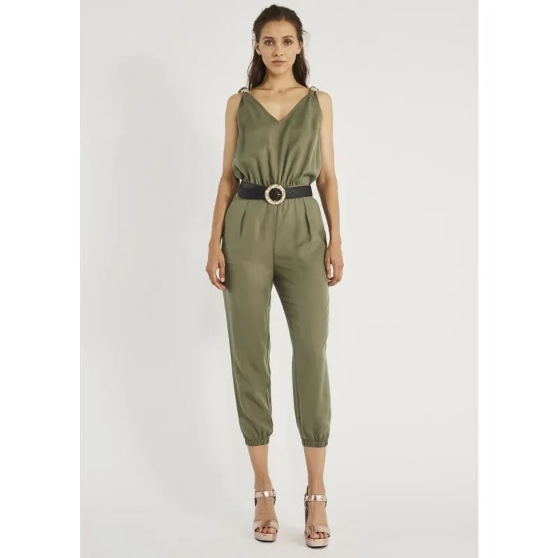 Tuta in tessuto fluido