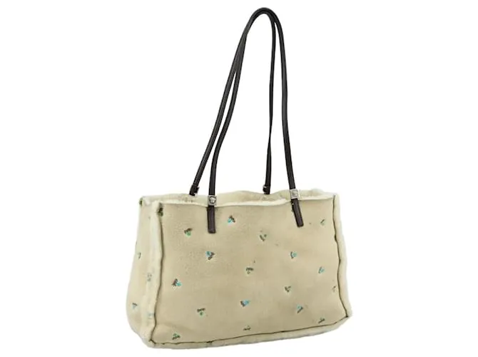 Borsa a mano Gianni Versace Mouton Crema Auth 104994 Crudo