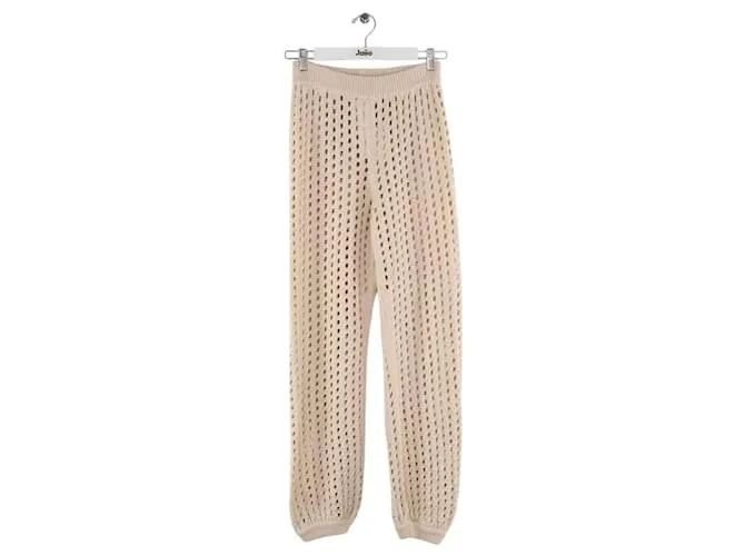 Max Mara Pantaloni Carot in cotone Beige