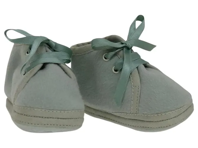 Hermès Scarpine per neonati HERMES in lana azzurro chiaro Auth bs21342 Blu chiaro