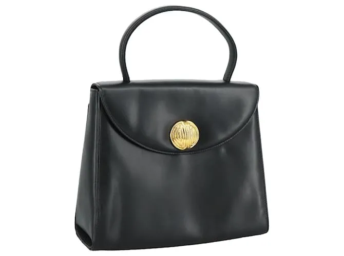 Borsa a mano GIVENCHY in pelle nera e oro Auth yk16736 Nero D'oro