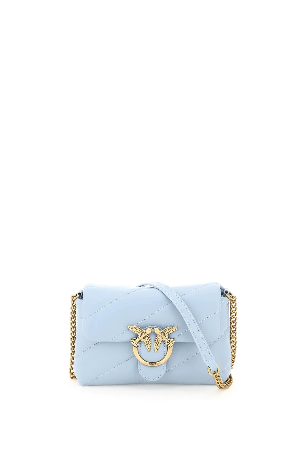 Borsa Love Baby Puff Maxi Quilt in Pelle Azzurra