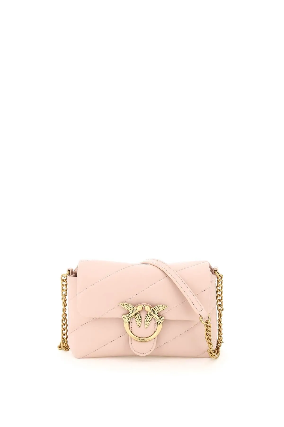 Borsa Love Baby Puff Maxi Quilt in Pelle Rosa