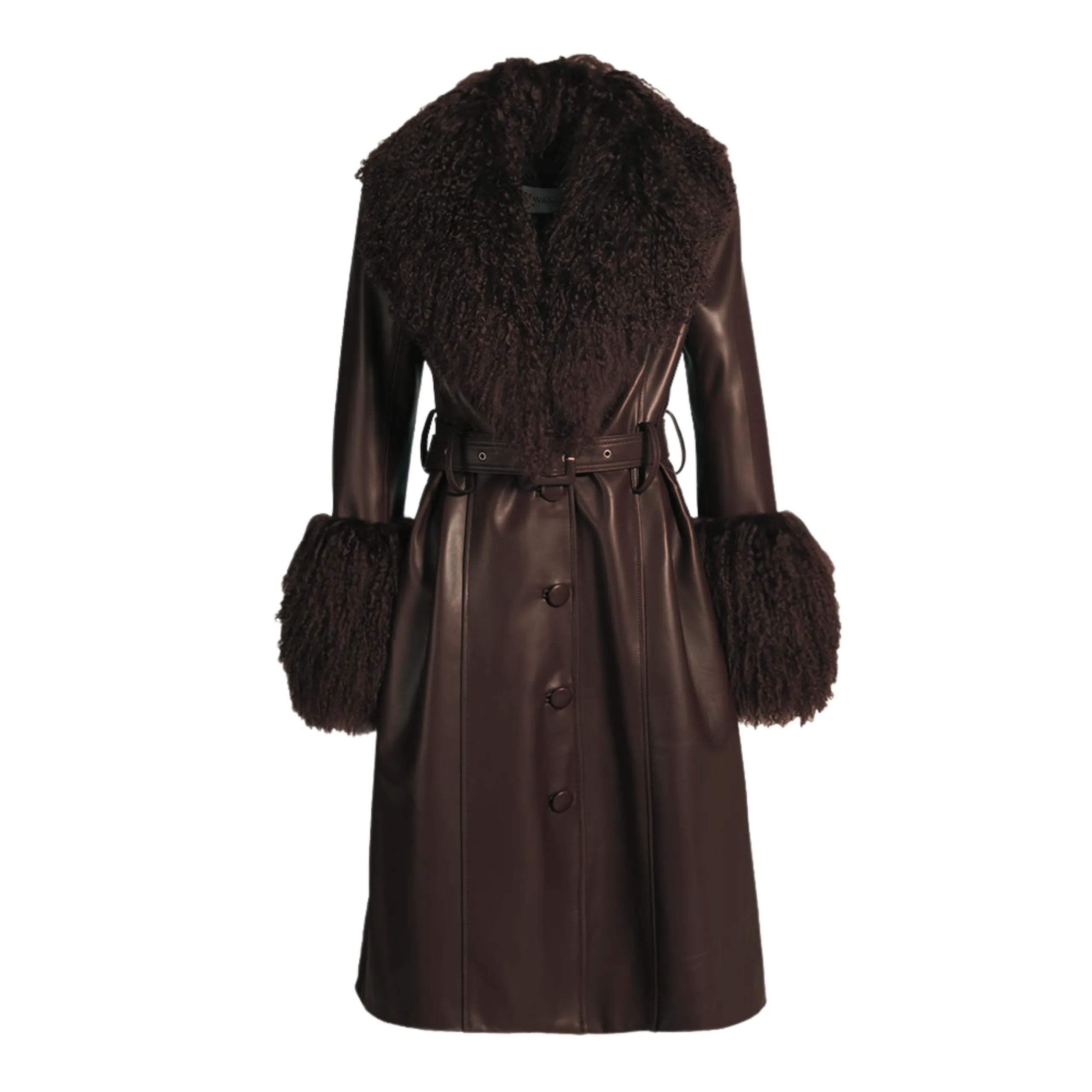 Cappotto Sac Marrone in Pelle