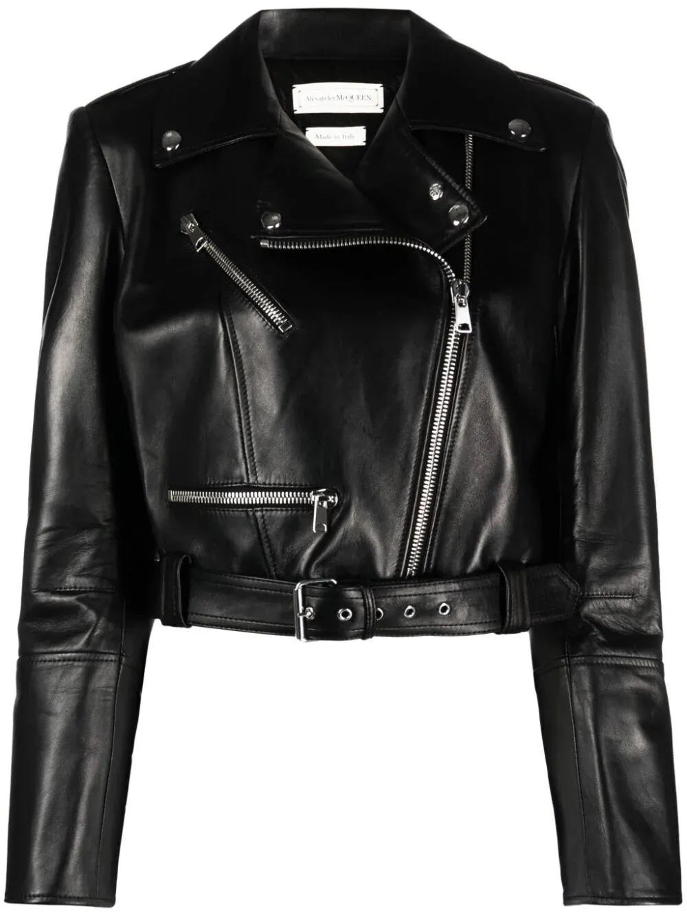 GIACCA BIKER CROP IN PELLE