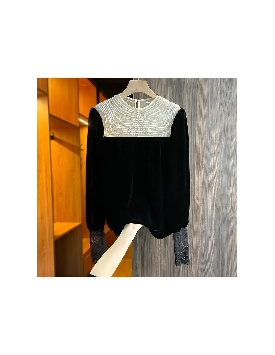 2022 autunno nuova camicia in velluto con cuciture in rilievo design da donna senso camicia da donna sottile francese all match