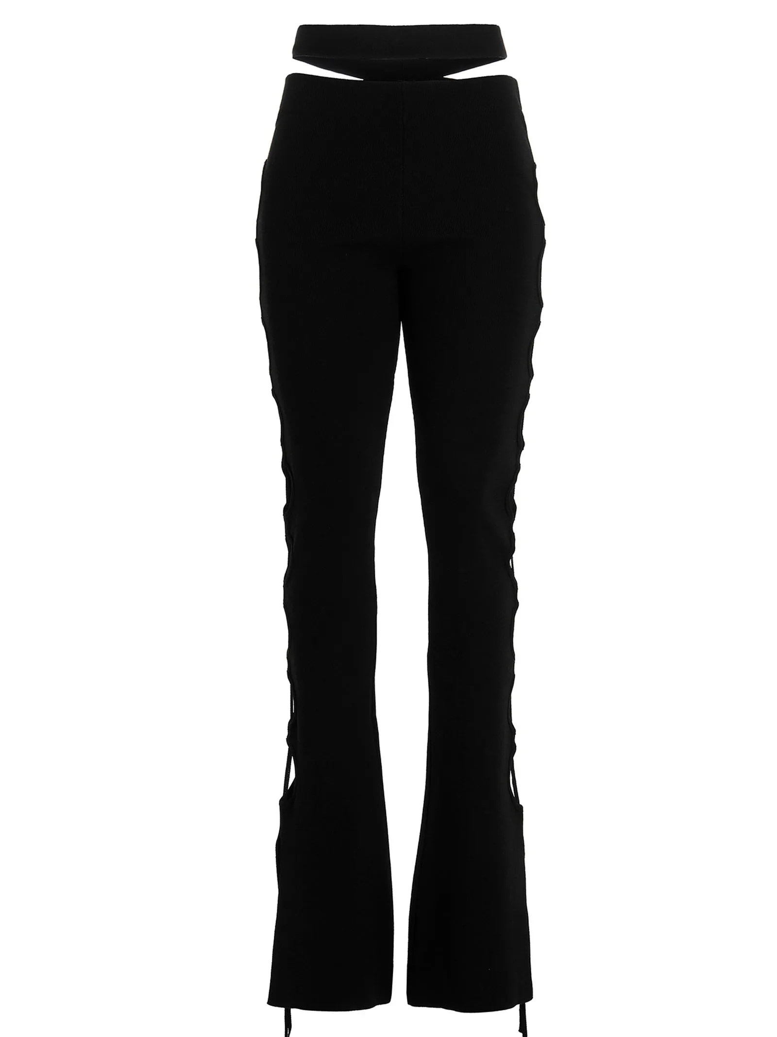 Cut Out With Lacing Pantaloni Nero