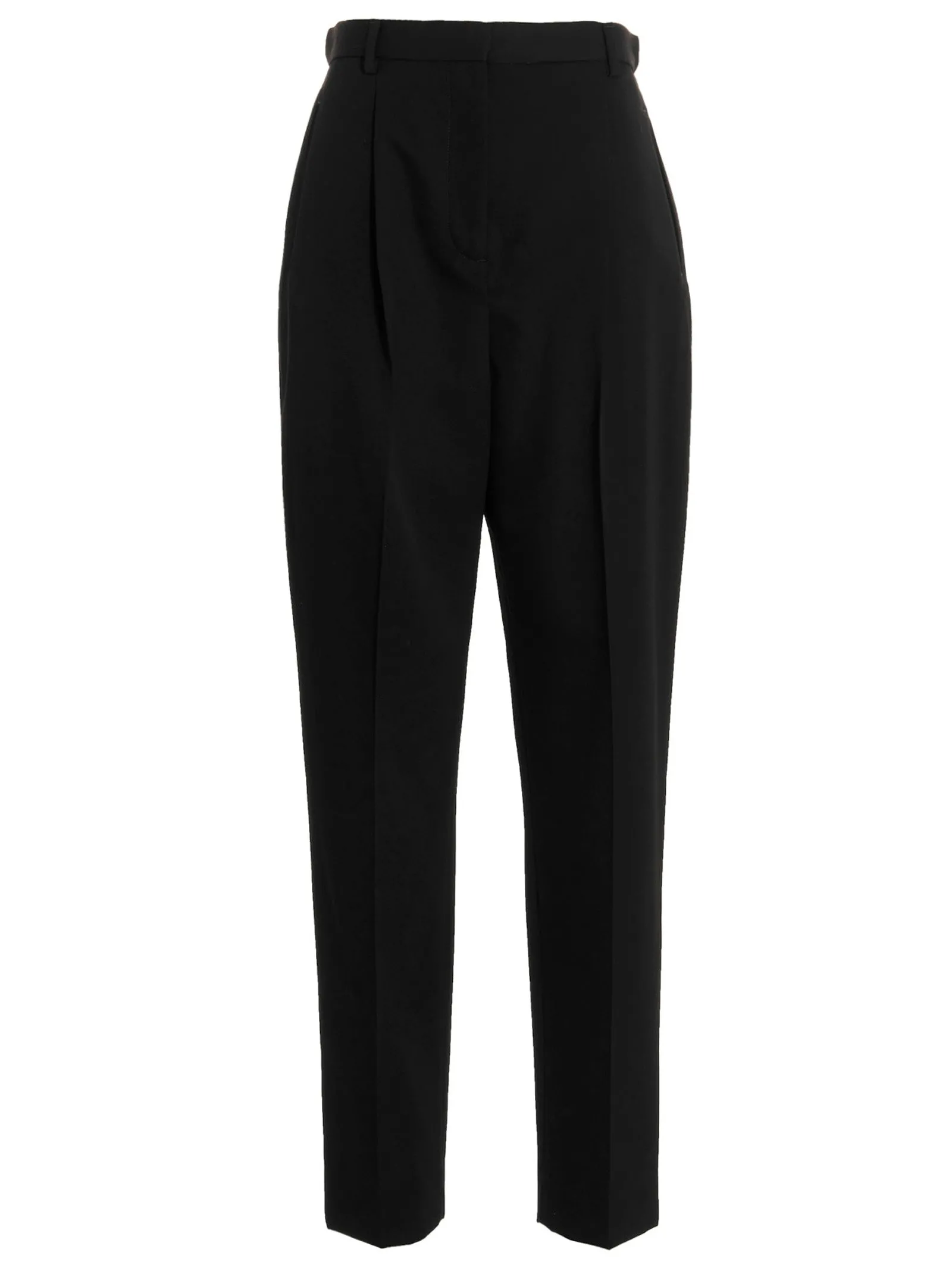 Wool Twill Pantaloni Nero