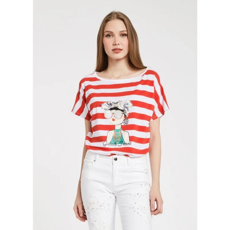 T-shirt in cotone a righe