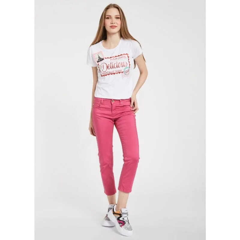 T-shirt in cotone con applicazioni