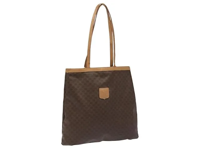 Céline Borsa tote in tela Macadam CELINE PVC marrone Auth 112928