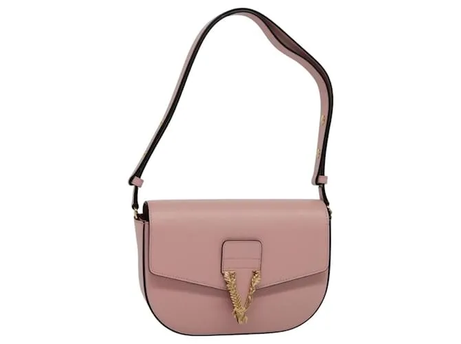 Versace Borsa a spalla in pelle rosa oro Auth 114699 D'oro