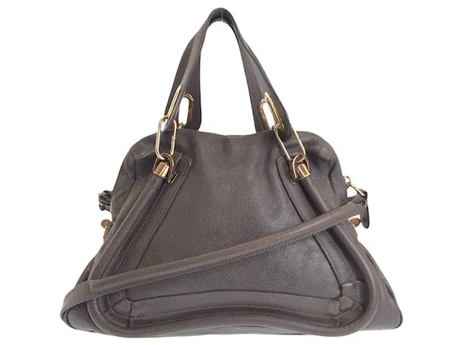 Chloé Borsa Paraty 2way in pelle Chloe Marrone