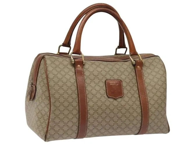 Céline Borsa Boston in tela Macadam beige Auth EC452