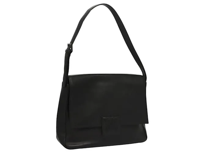Borsa a spalla GIVENCHY in pelle nera argento autentica yk17737 Nero