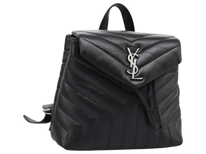 Zaino SAINT LAURENT in pelle di agnello nero Auth 117169AM