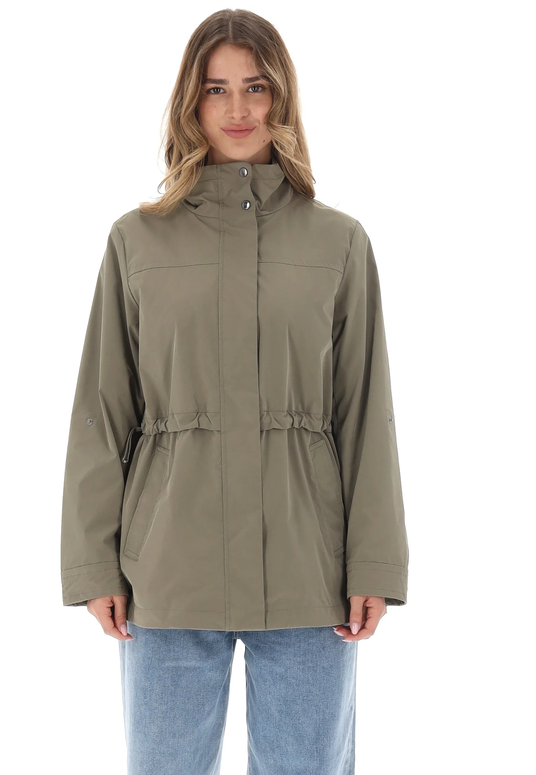 Parka leggero Geox donna con coulisse in vita