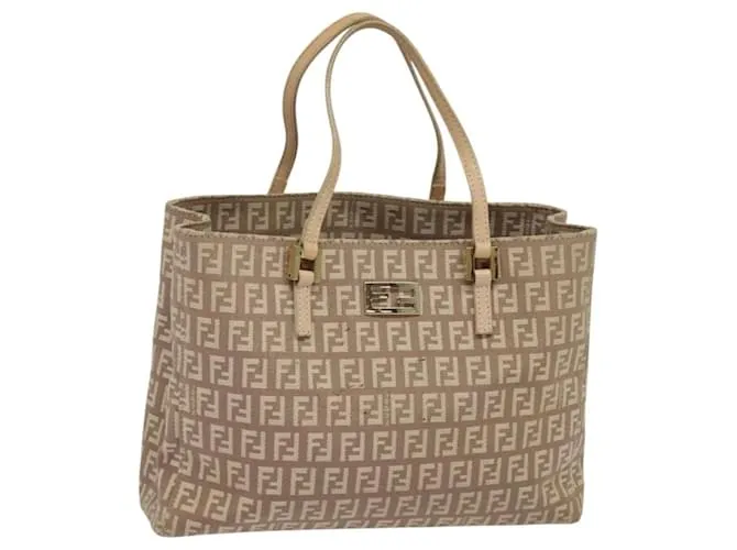 Borsa a mano in tela Zucchino FENDI rosa oro Auth bs24773 D'oro