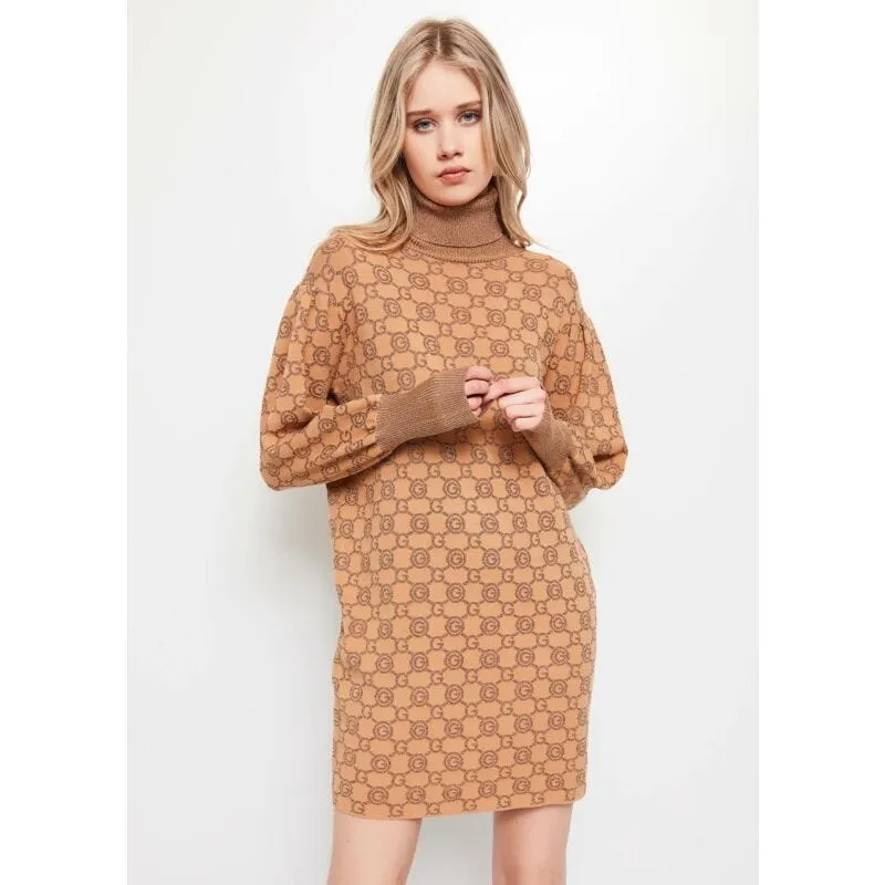 Abito con logo jacquard