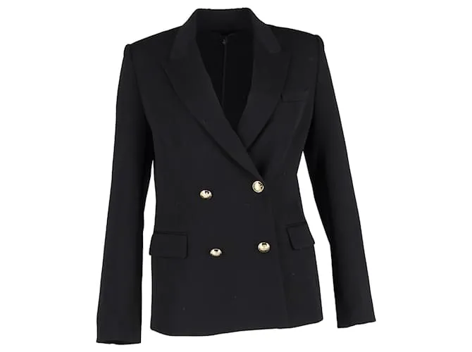 Giacca doppiopetto Veda in lana nera di Nili Lotan Nero