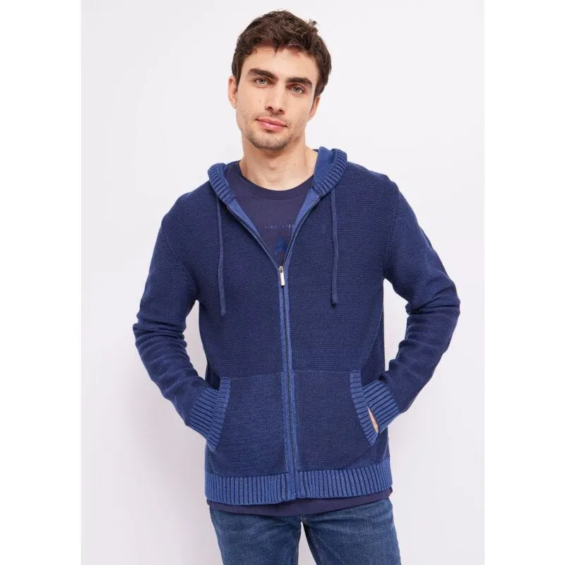Cardigan con cappuccio e zip