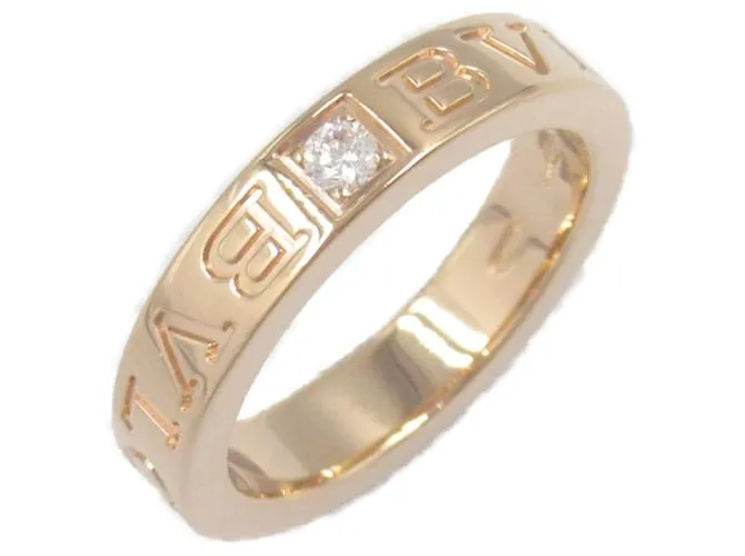 Bulgari Anello BVLGARI B-zero1 in oro rosa Au750 con diamanti, misura 6
