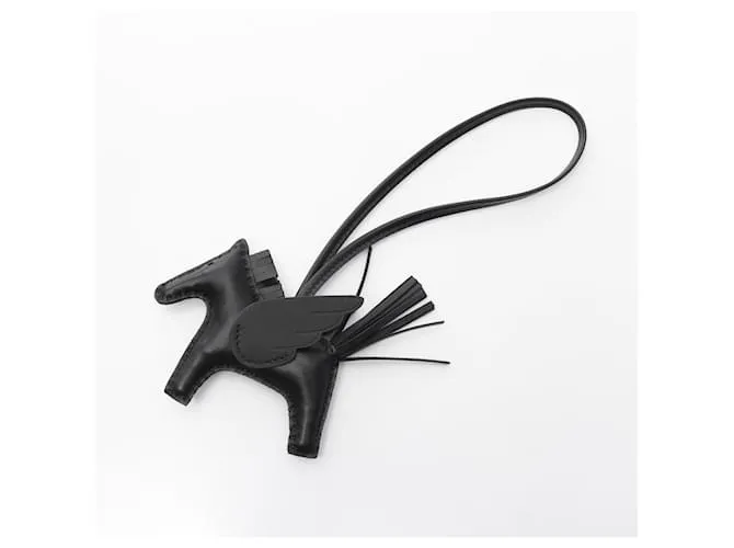 Charm in pelle Anyo Milo Pegasus Rodeo di Hermès Nero