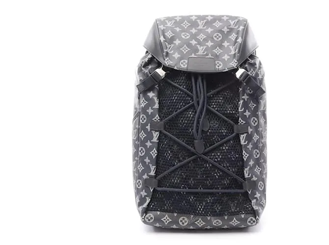 Zaino in tela rivestita in PVC Monogram Chapman di Louis Vuitton Blu