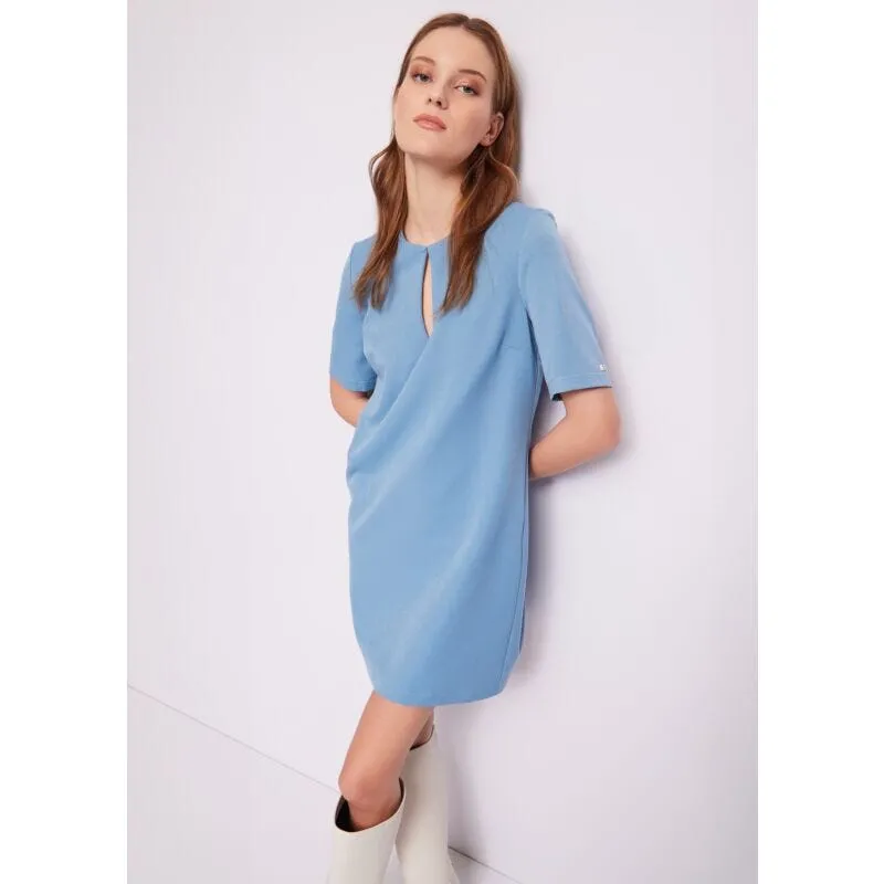Mini abito azzurro elasticizzato